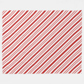 Red and White Candy Cane Fleecedecke (Vorderseite (Horizontal))