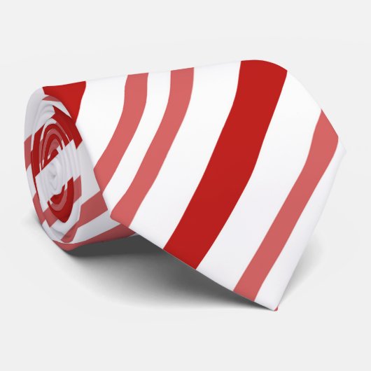 Red and White Candy Cane Krawatte (Gerollt)
