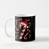 Red And White Candy Cane Santa Christmas Funny Xma Kaffeetasse (Links)