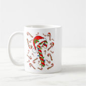 Red And White Candy Cane Santa Christmas Xmas Ligh Kaffeetasse (Links)