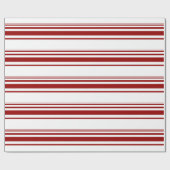 Red and White Candy Cane Stripe Geschenkpapier (Flach)