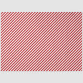 Red and White Candy Cane Striped Tissue Paper Seidenpapier (Vorderseite)