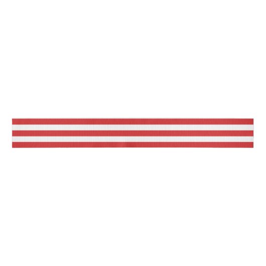 Red and White Candy Cane Stripes Weihnachtsfeierta Ripsband (Vorderseite)