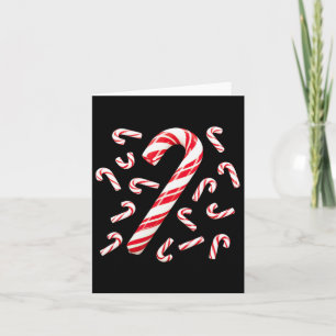 Red and White Candy Cane Weihnachten Karte