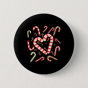 Red and White Candy Cane Weihnachten Weihnachten W Button