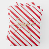 Red and White Candy Cane Weihnachtsmuster Geschenkpapier Set (Beispiel)