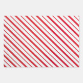 Red and White Candy Cane Weihnachtsmuster Geschenkpapier Set (Vorderseite)