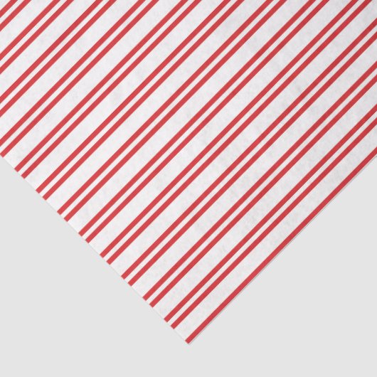 Red and White Candy Stripe Seidenpapier (Detail)