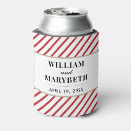 Red and White Candy Stripe Wedding Dosenkühler