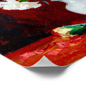 Red and White Carnations After Van Gogh Poster (Ecke)