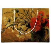 Red And White Carnations by Vincent van Gogh Große Geschenktüte (Vorderseite)