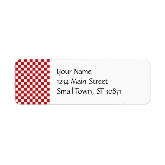 Red and White Checkered Pattern Country BBQ Colors (Vorne)