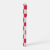 Red and White Checks iPhone 16 Hülle (Rechte Seite)