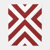 Red and White Chevrons Fleecedecke (Vorderseite)