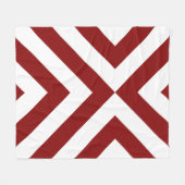 Red and White Chevrons Fleecedecke (Vorderseite (Horizontal))
