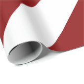 Red and White Chevrons Geschenkpapier (Rolleneckpunkt)