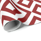 Red and White Chevrons Geschenkpapier (Rolleneckpunkt)