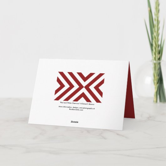 Red and White Chevrons Karte (Rückseite)