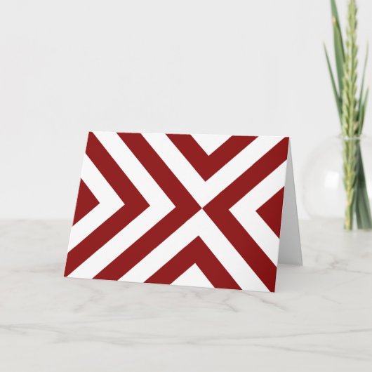 Red and White Chevrons Karte (Vorderseite)