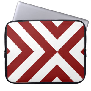 Red and White Chevrons Laptopschutzhülle