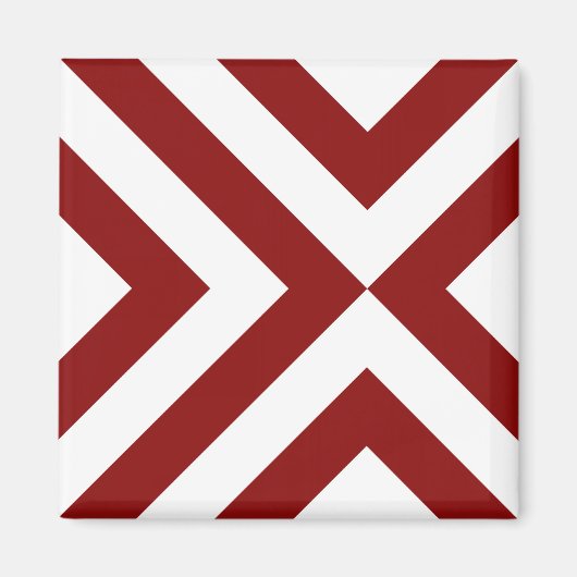Red and White Chevrons Magnet (Vorne)