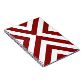Red and White Chevrons Notizblock (Rechte Seite)