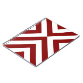 Red and White Chevrons Notizblock (Linke Seite)