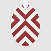 Red and White Chevrons Ornament (Rückseite)