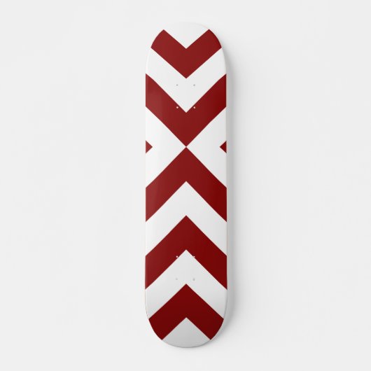 Red and White Chevrons Skateboard (Vorne)