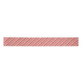 Red and White Christmas Candy Striping Muster Satinband (Vorderseite)
