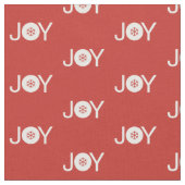 Red and White Christmas Joy Pattern Stoff (Nahaufnahme)
