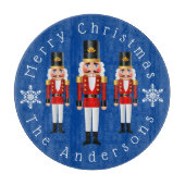 Red and White Christmas Nutcracker personalisieren Schneidebrett (Vorderseite)
