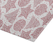 Red and White Christmas Patterns Cutting Board Schneidebrett (Ecke)