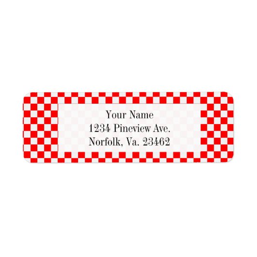 Red and White Classic Checkerboard von STaylor (Vorne)