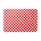 Red and White Classic Checkerboard von STaylor Badematte (Vorderseite)
