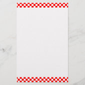 Red and White Classic Checkerboard von STaylor Briefpapier (Vorderseite)