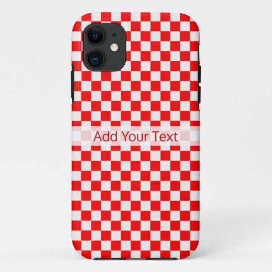Red and White Classic Checkerboard von STaylor Case-Mate iPhone Hülle (Rückseite)