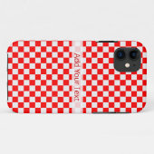 Red and White Classic Checkerboard von STaylor Case-Mate iPhone Hülle (Rückseite (Horizontal))