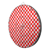 Red and White Classic Checkerboard von STaylor Dartscheibe (Vorderseite rechts)