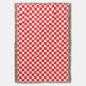 Red and White Classic Checkerboard von STaylor Decke (Vorderseite Vertikal)