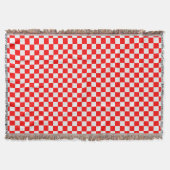 Red and White Classic Checkerboard von STaylor Decke (Vorderseite)