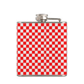 Red and White Classic Checkerboard von STaylor Flachmann (Rückseite)