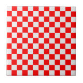 Red and White Classic Checkerboard von STaylor Fliese (Vorderseite)