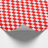 Red and White Classic Checkerboard von STaylor Geschenkpapier (Ecke)