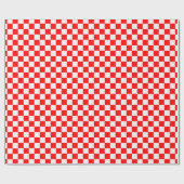 Red and White Classic Checkerboard von STaylor Geschenkpapier (Flach)