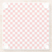 Red and White Classic Checkerboard von STaylor Glasuntersetzer (Rückseite)