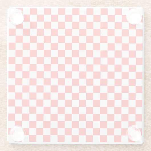 Red and White Classic Checkerboard von STaylor Glasuntersetzer (Rückseite)