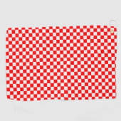 Red and White Classic Checkerboard von STaylor Golfhandtuch (Horizontal)