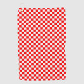 Red and White Classic Checkerboard von STaylor Golfhandtuch (Vorderseite)
