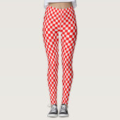 Red and White Classic Checkerboard von STaylor Leggings (Vorderseite)